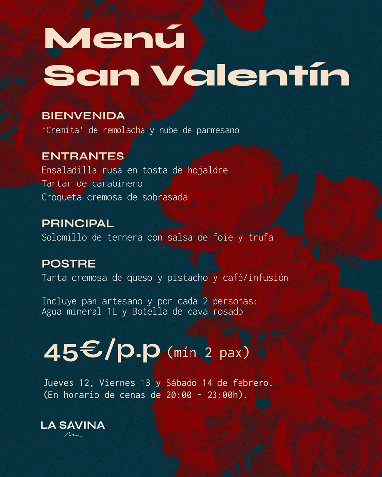 Menú San Valentín